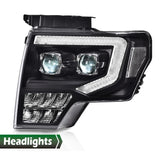 Faros Ford F150 2009 2014 Crystal Led Dual