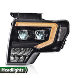 Faros Ford F150 2009 2014 Crystal Led Dual