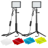 Luces Led 2 Packs Portable Kit Fotografia Dimmable 5600k