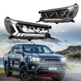 Faros Toyota Hilux Revo Vigo 2015-20 Sequential Turn Signal