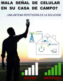 Kit antena amplificadora señal celular 2g 3g 4g Gsm 850mhz