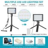 Luces Led 2 Packs Portable Kit Fotografia Dimmable 5600k