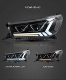 Faros Toyota Hilux Revo Vigo 2015-20 Sequential Turn Signal