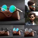 Metal Round Steampunk Sunglasses