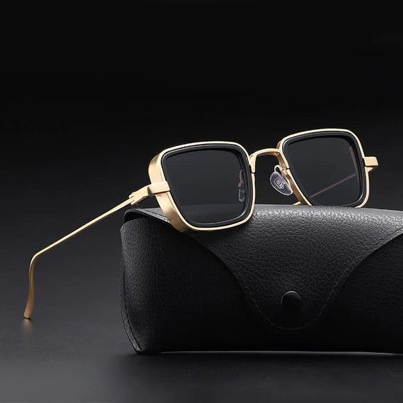 Gafas Fashion Square UV400 Gold Black