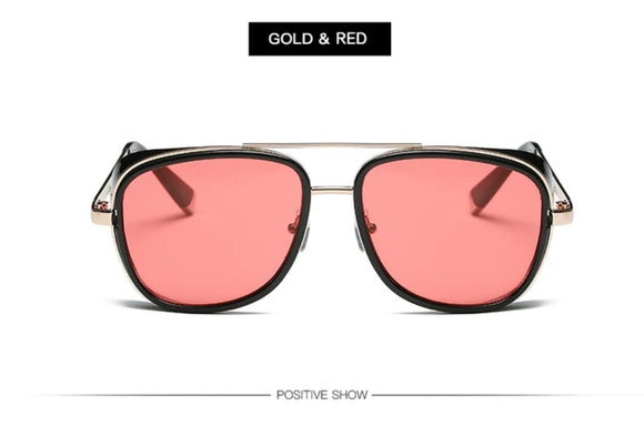 Gafas Tony Stark Marco Dorado luna roja