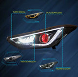 Hyundai Elantra 2011-2015 Devil Demon Eyes Infiniti Style