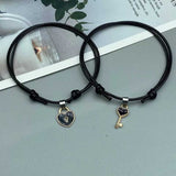 Pulsera parejas corazones negros