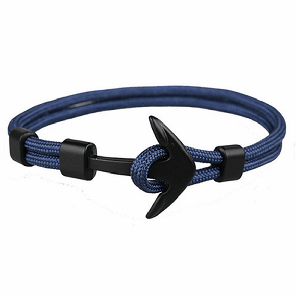 Pulsera Azul ancla Negra