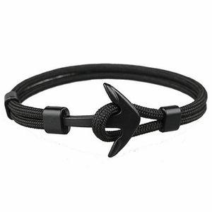 Pulsera Ancla Negra Gruesa