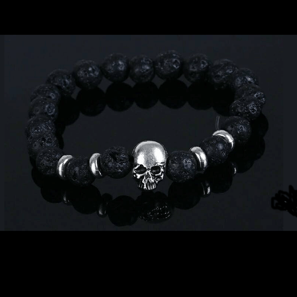 Pulsera Calavera Negra