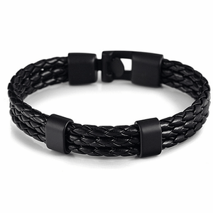 Pulsera Cuero Negro