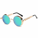 Metal Round Steampunk Sunglasses