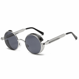 Metal Round Steampunk Sunglasses