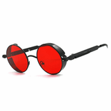 Metal Round Steampunk Sunglasses