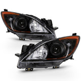 Black 2010-2013 Mazda 3 Mazda3 Headlights